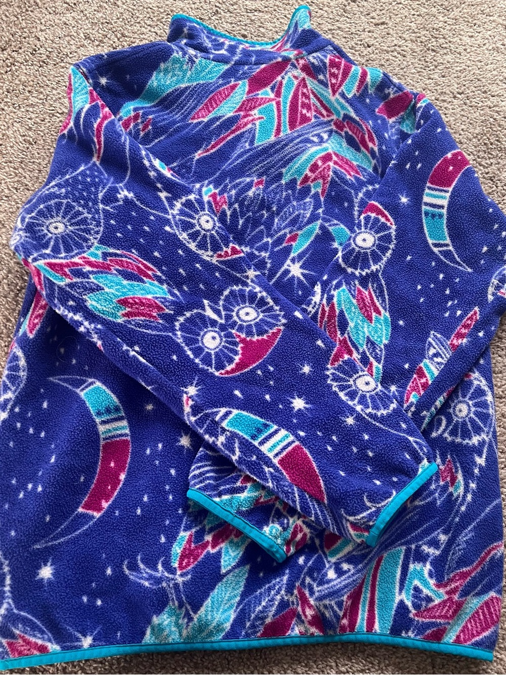 Patagonia Harvest Moon Owl Print Synchilla Medium Fleece - Picture 5 of 5